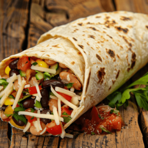 "Delicious Frankie wrap filled with spiced vegetables, grilled meat, and fresh toppings, all wrapped in a soft, warm flatbread."